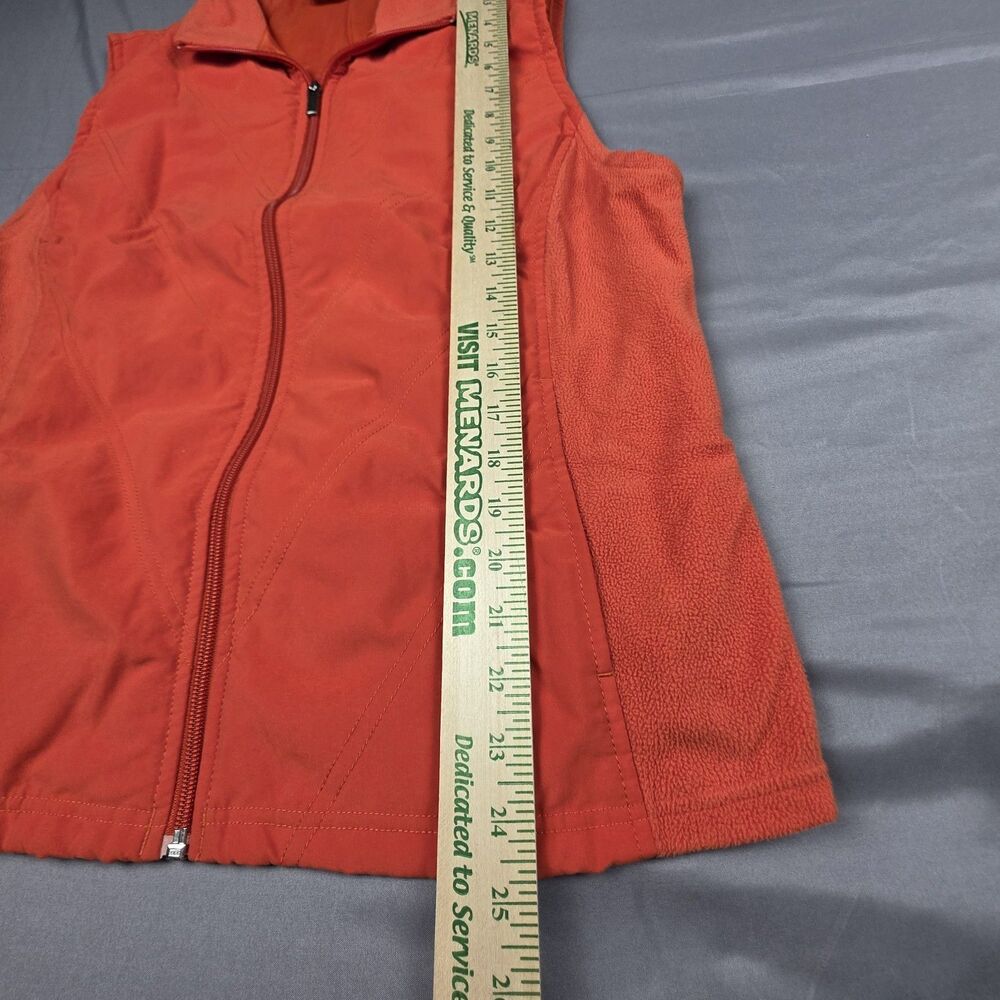 Columbia Women's Fleece Lined Full Zip Vest Mock Neck Orange Size XL - Picture 8 of 10
